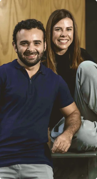 Foto dos fundadores Ana e Adam