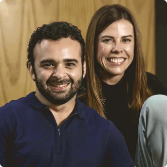Foto dos fundadores Ana e Adam